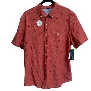 U.S. Polo Assn Summer Shirt W/Tree Print (Large)